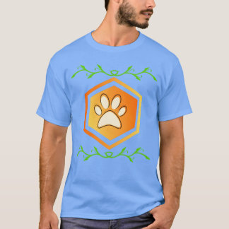 Hond Hand retro meisje T-shirt