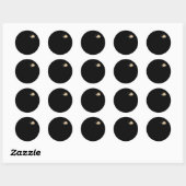 Hond Hand Shadow Op Pocket Making Shadow Poppen St Ronde Sticker (Vel)