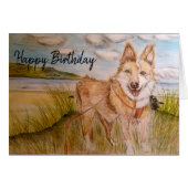 Hond Happy Birthday Kaart (Voorkant Horizontaal)