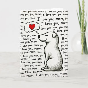 Hond Hartelijk Moederdag Kaart