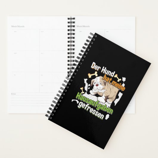 Hond heeft mijn huiswerk opgegeten - Duits leren c Planner (Display)