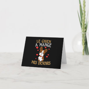 Hond Heeft Mijn Huiswerk Opgegeten - Franse Quote Kaart