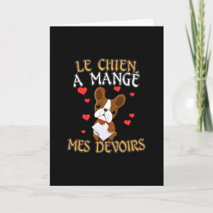Hond Heeft Mijn Huiswerk Opgegeten - Franse Quote Kaart