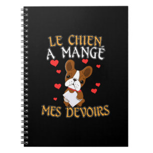 Hond Heeft Mijn Huiswerk Opgegeten - Franse Quote  Notitieboek