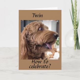 HOND HEEFT **VERJAARDAG TWEELING** KAART GEBRUIKT