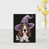 Hond Heks Hond Halloween Optreden Kaart (Gele Bloem)