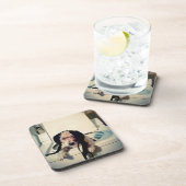 Hond helpt bij het wassen drankjes onderzetter (Rechterzijde)