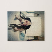 Hond helpt bij het wassen legpuzzel (Horizontaal)