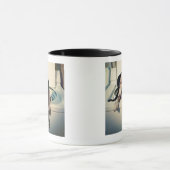 Hond helpt bij het wassen mok (Midden)