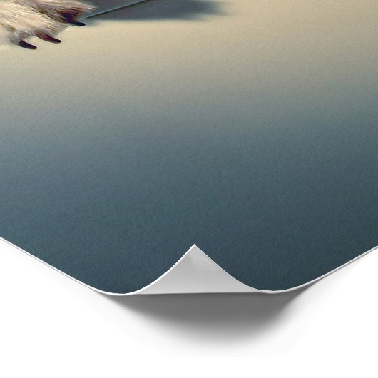 Hond helpt bij het wassen poster (Hoek)