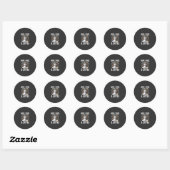 Hond Herfst Latte Halloween Ronde Sticker (Vel)