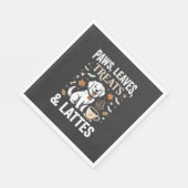 Hond Herfst Latte Halloween Servet (Hoek)