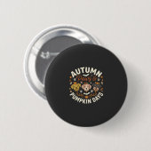 Hond Herfst Pompoen Pootjes Ronde Button 5,7 Cm (Voorkant /achterkant)