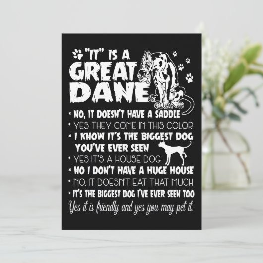 Hond | Het is een geweldige Deen Feestdagenkaart (Staand voorkant)