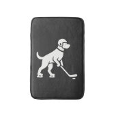 Hond Hockey Speler Silhouet Badmat (Voorkant Verticaal)