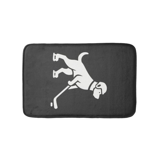 Hond Hockey Speler Silhouet Badmat (Voorkant)