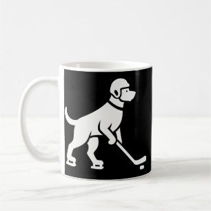 Hond Hockey Speler Silhouet  Koffiemok