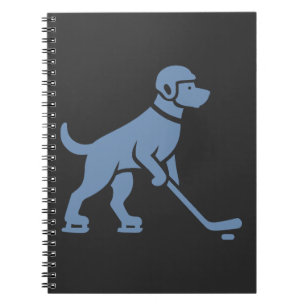 Hond Hockey Speler Silhouet Notitieboek