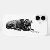 Hond hoesje met schaduw (Achterkant (horizontaal))