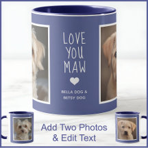 Hond Honden Maw Maw 2 Foto's & Tekst Blauw C49 & W