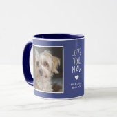 Hond Honden Maw Maw 2 Foto's & Tekst Blauw C49 & W Mok (Voorkant links)