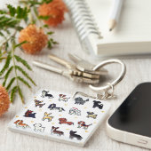 Hond, Hondje, Puppy Sleutelhanger (Voorkant Rechts)