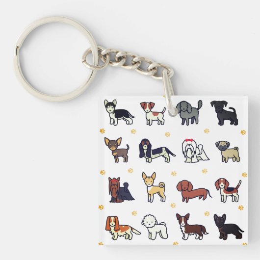 Hond, Hondje, Puppy Sleutelhanger (voorkant)