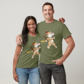 Hond Honkbal Honkbalknuppel T-shirt (Unisex)