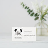 Hond houdt de lijn | Dierenverzorging Visitekaartje (Staand voorkant)