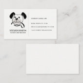 Hond houdt de lijn | Dierenverzorging Visitekaartje (Voorkant / Achterkant)