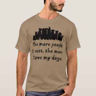 Hond houdt van honden familie vrienden t-shirt