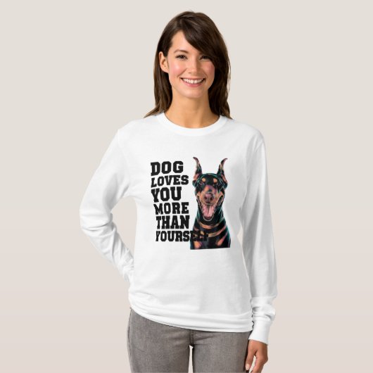 Hond houdt van je t-shirt (Voorkant volledig)