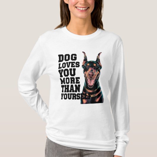 Hond houdt van je t-shirt (Voorkant)