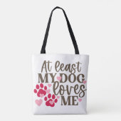 HOND HOUDT VAN ME TOTE BAG (Achterkant)