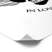 Hond Huisdier Engel Vleugels Memorial Custom Naam Poster (Hoek)