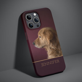 Hond huisdier foto Golden Retriever gepersonalisee Case-Mate iPhone 14 Pro Hoesje