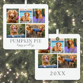 Hond huisdier foto kerstmis metalen ornament