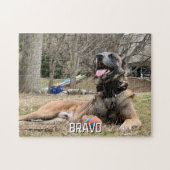 Hond Huisdier Foto & Naam, Familie Nacht, Cool Fun Legpuzzel (Horizontaal)