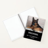 Hond huisdier foto zwart wit notitieboek (Binnen)