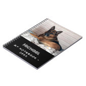 Hond huisdier foto zwart wit notitieboek (Linkerzijde)