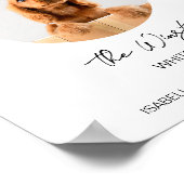 Hond huisdier handtekening cocktail minimalistisch poster (Hoek)