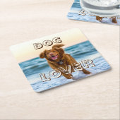 Hond huisdier liefde drankjes party coaster kartonnen onderzetters (Schuin)