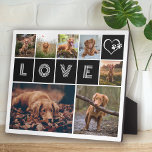 Hond Huisdier Liefde Hart Paws Foto Collage Fotoplaat<br><div class="desc">Show je liefde voor je harige vriend met onze Dog Love Photo Collage!</div>