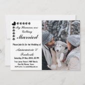 Hond huisdier liefhebber bruiloft uitnodiging (Voorkant)