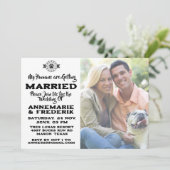 Hond huisdier liefhebber bruiloft uitnodiging (Staand voorkant)