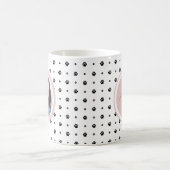 Hond Huisdier Monogram Foto Paw Print Blush Roze Koffiemok (Center)