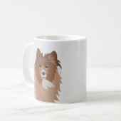 Hond huisdier Sheltie hond Koffiemok (Voorkant links)