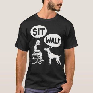 Hond huisdierliefhebber grappige zit wandelen rols t-shirt