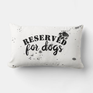 Hond humor citaat gooi kussen zwart en wit