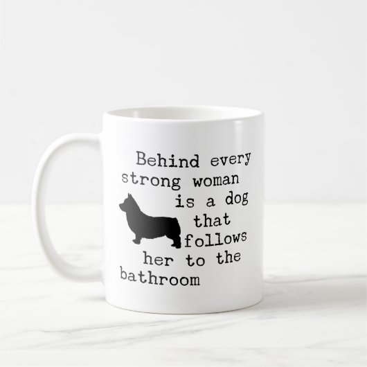 Hond Humor Quote - Corgi Koffiemok (Links)